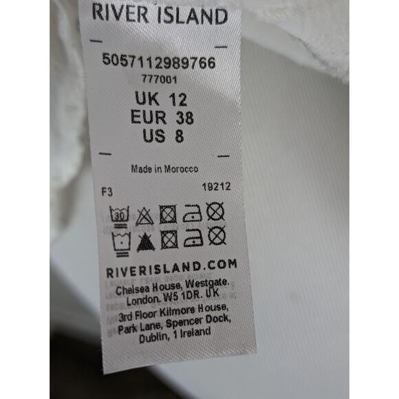 River Island Top Ruffle Bib Blouse Peasant Boho Victorian Cottagecore Size 8 - Picture 12 of 16